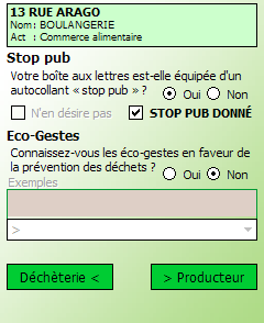 Enquête stop-pub et éco-gestes