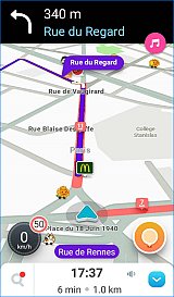 Navigation avec l'application Waze