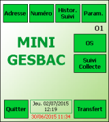 Fenêtre d'accueil de MiniGesbac