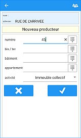 Création d'une nouvelle fiche usager