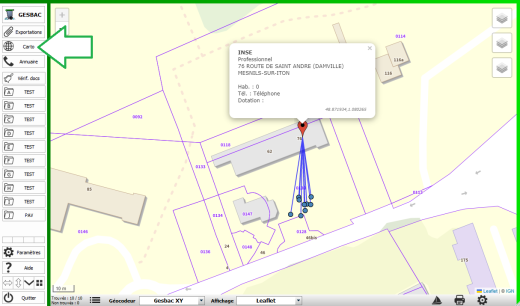 Affichage des levées dans GesbacRDP