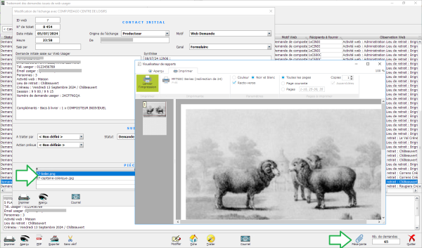 Affichage des justificatifs en mode Gesbac hébergé